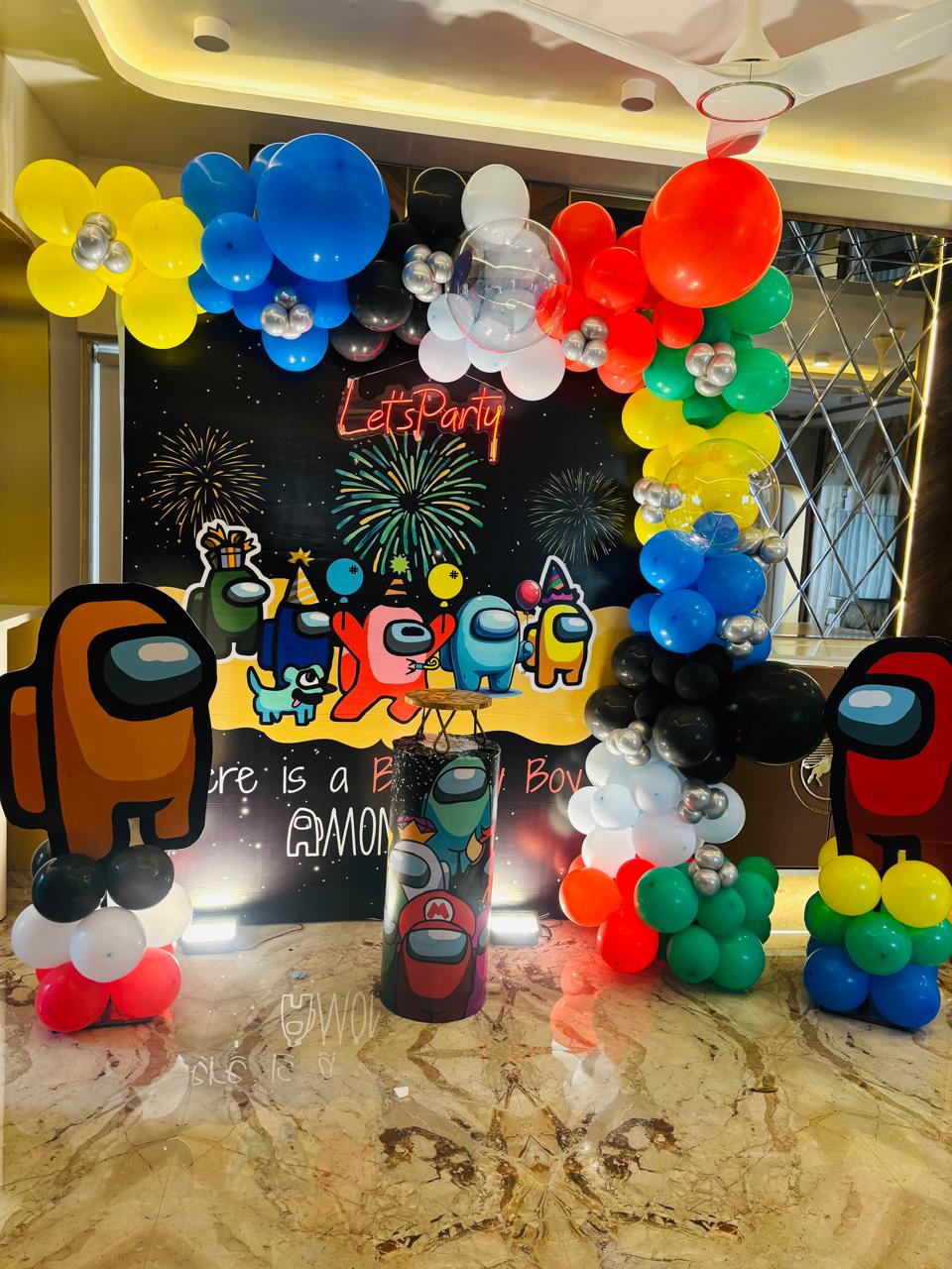 Among Us Science Theme Birthday Decoration