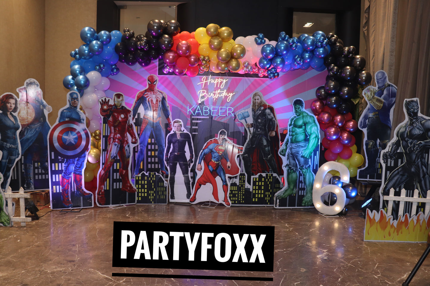 Avengers Theme Birthday Decoration backdrop - PARTYFOXX