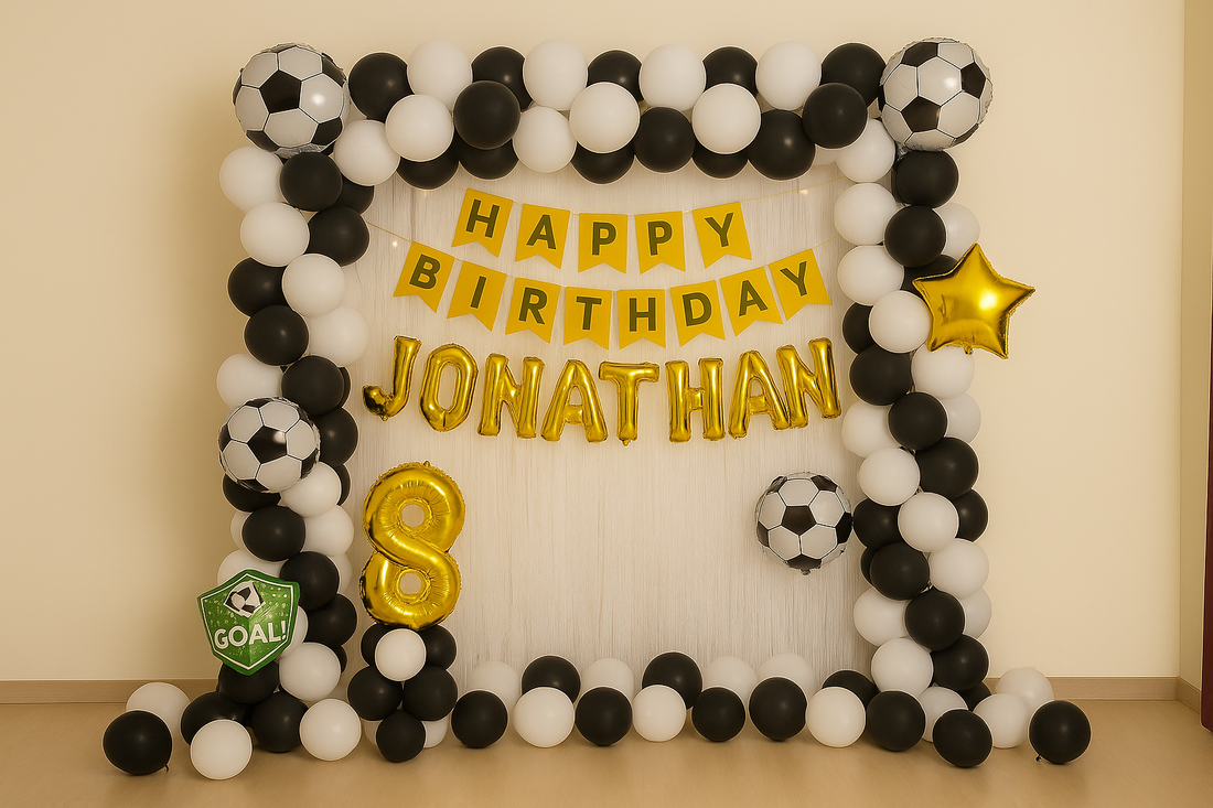 Football Theme Birthday Balloon Decoration - PARTYFOXX