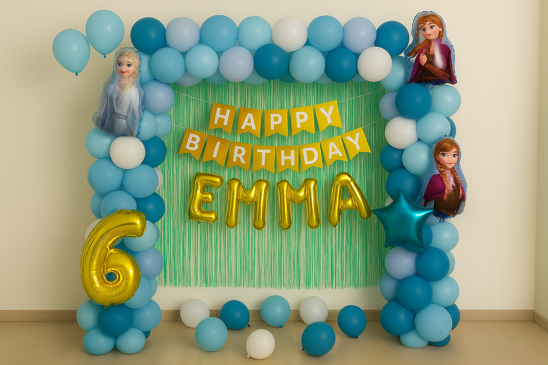 Frozen Theme Balloon Decoration Setup - PARTYFOXX