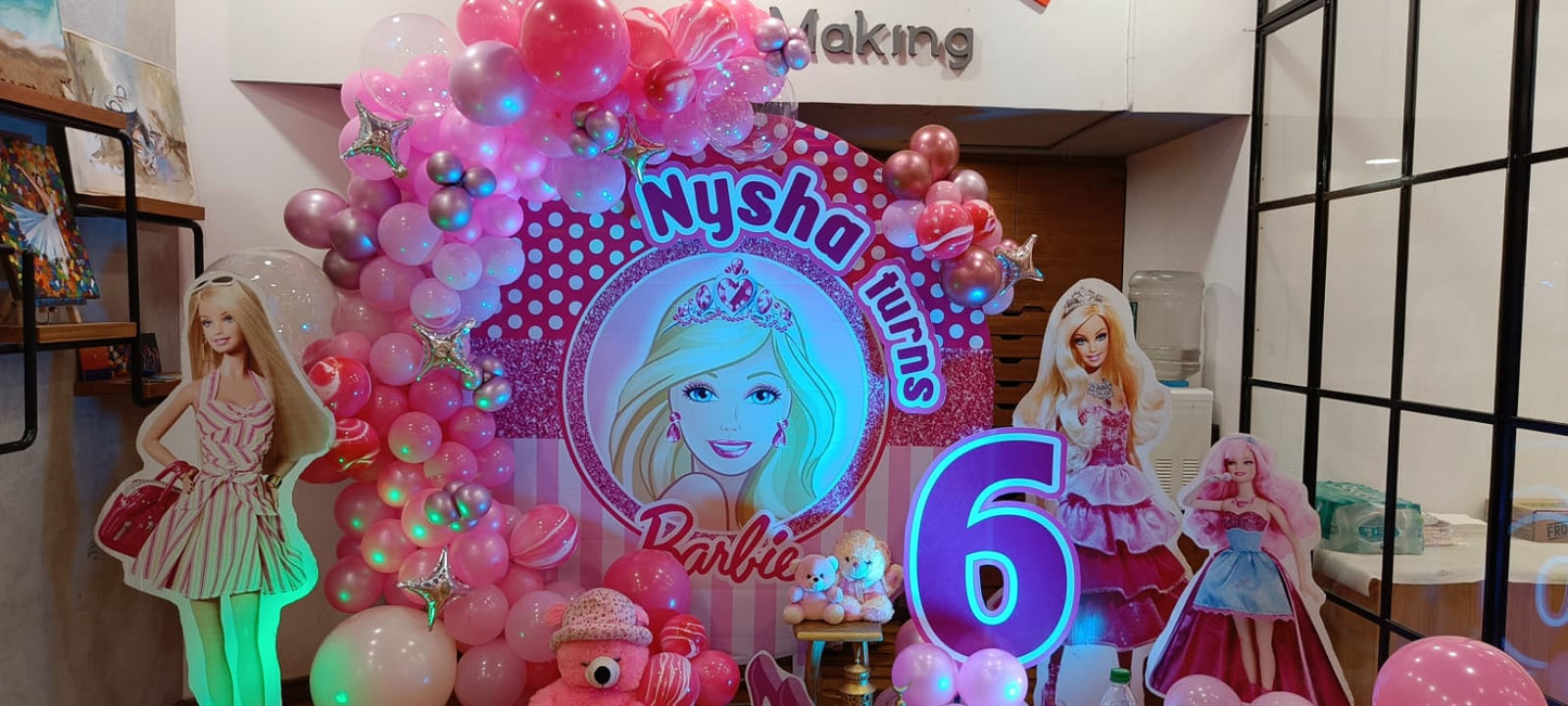Barbie Theme Ring Birthday Decoration for Kids - PARTYFOXX