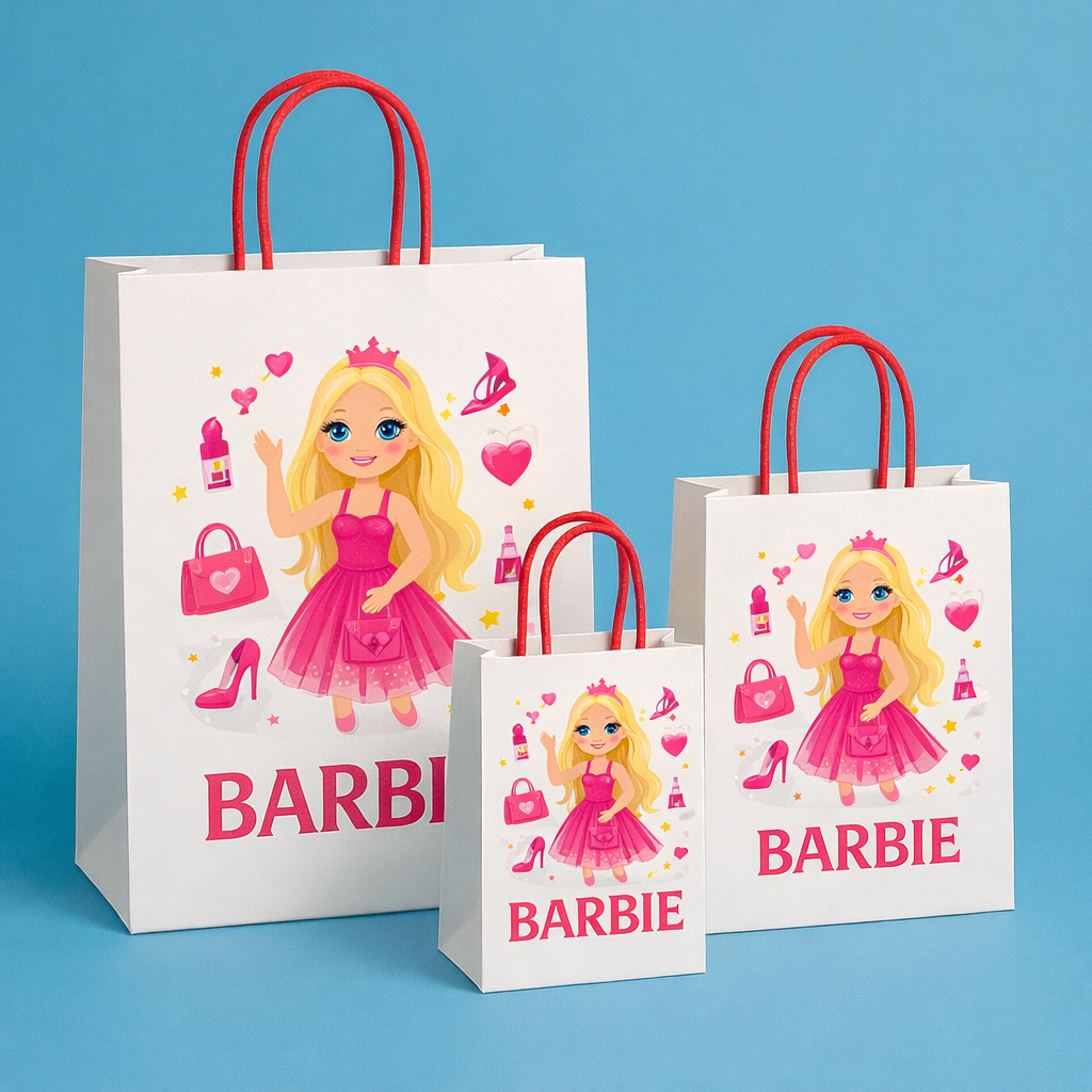 Barbie In the Dark Theme Paper Carry Bags for Return Gifts