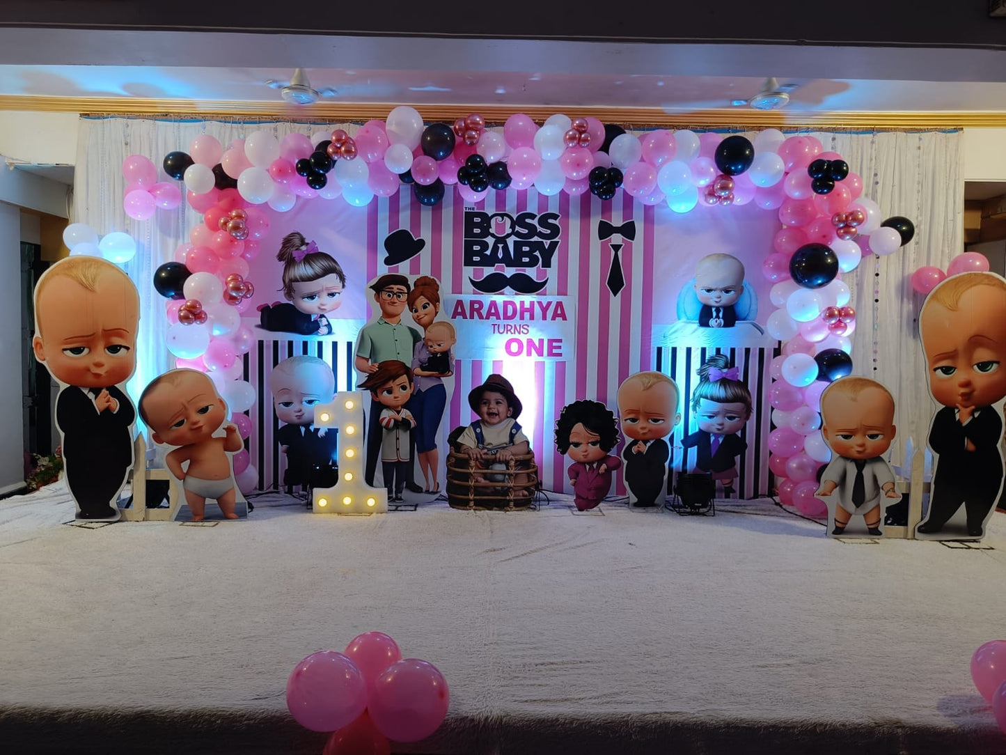 Boss Baby Theme Decoration in Pink (For Girls) - PARTYFOXX