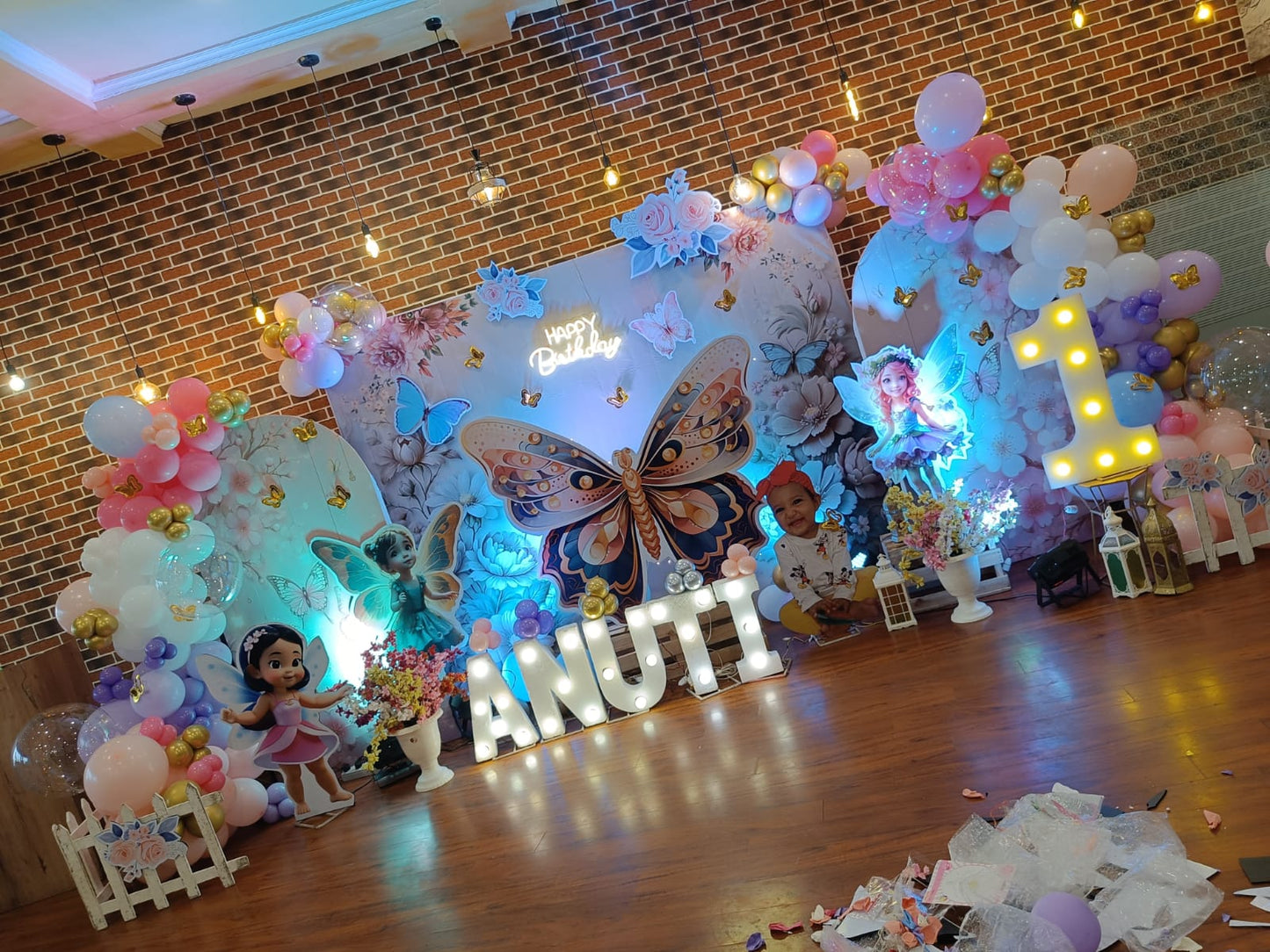Butterfly Theme Birthday Decoration for Girls - PARTYFOXX