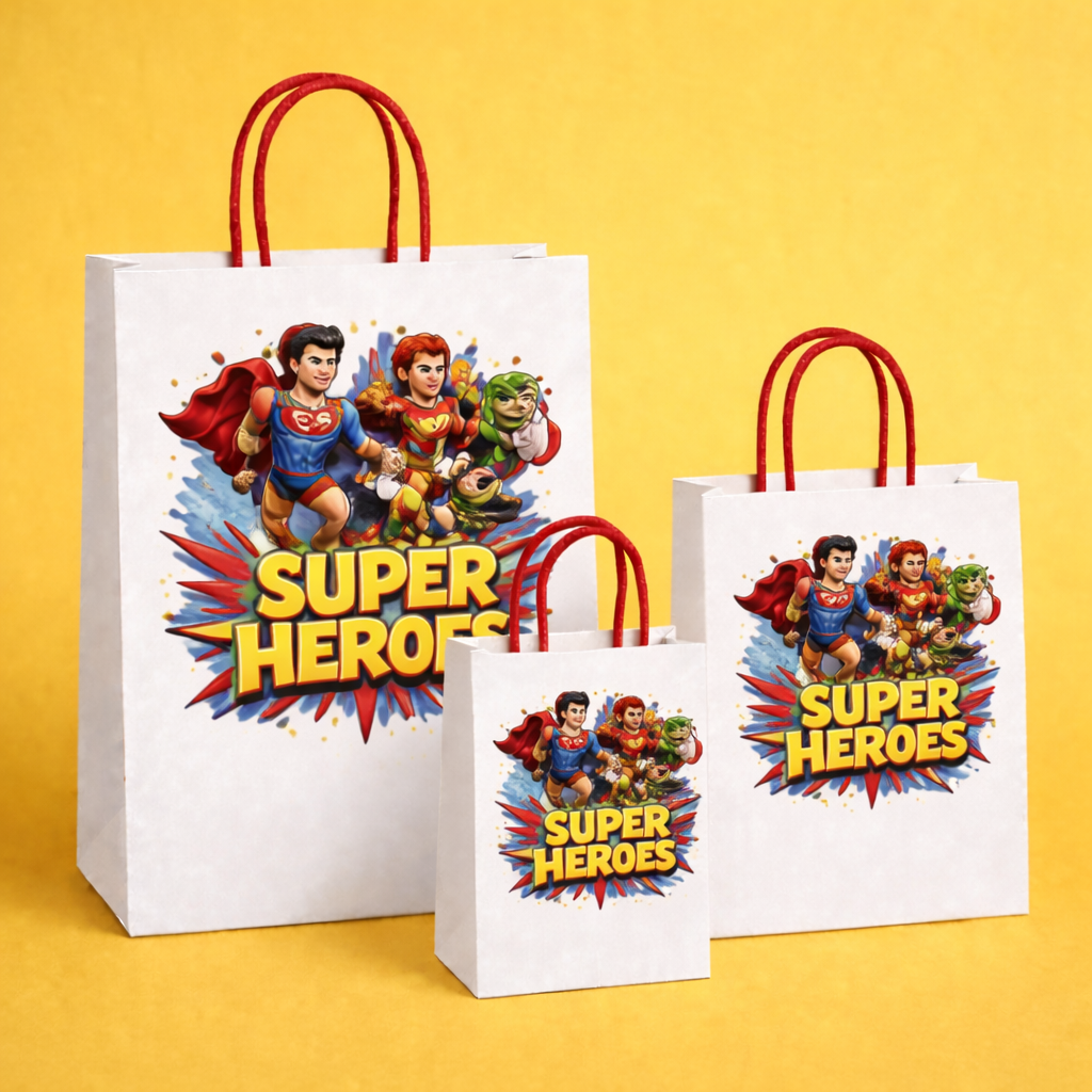 super hero Paper Carry Bags for Return Gifts - PARTYFOXX