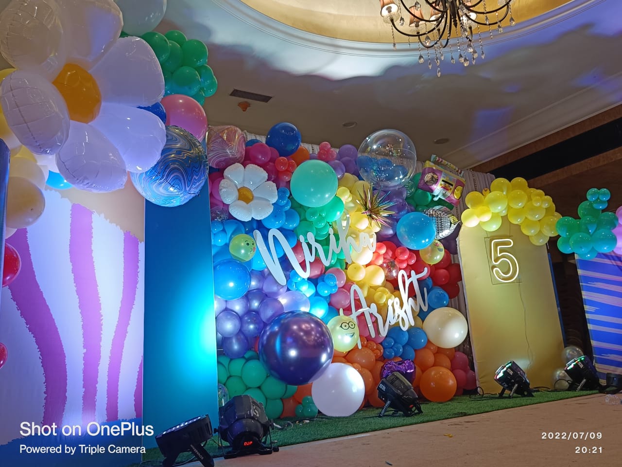 Colorful Rainbow Garden Theme Birthday Decoration
