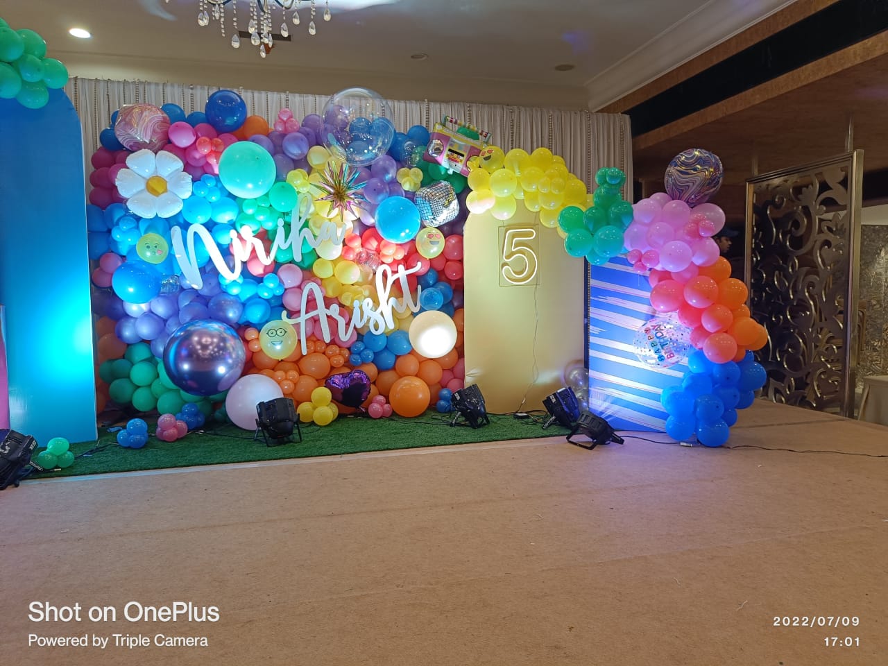 Colorful Rainbow Garden Theme Birthday Decoration