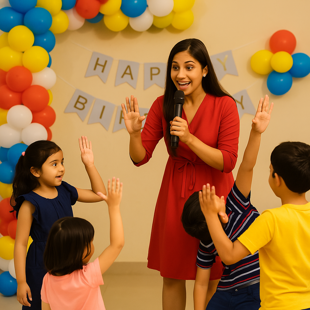 Female Game Host for Kids' Birthday Parties and Events - PARTYFOXX