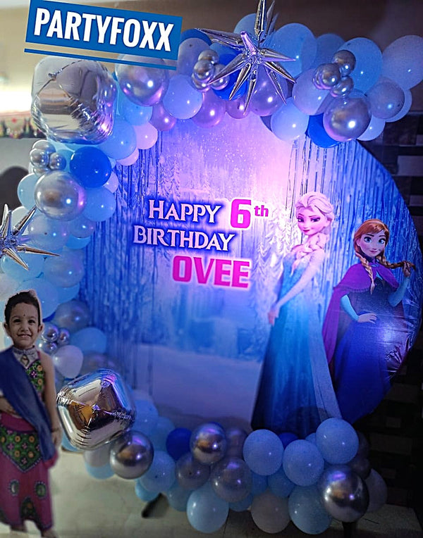 Frozen Theme Birthday Party Ring Backdrop Decoration