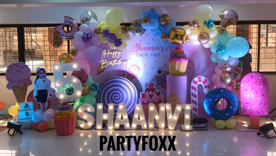 Candyland Theme Birthday Decoration for Kids - PARTYFOXX