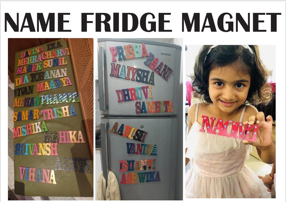 Name Fridge Magnet Activity for Kids - PARTYFOXX
