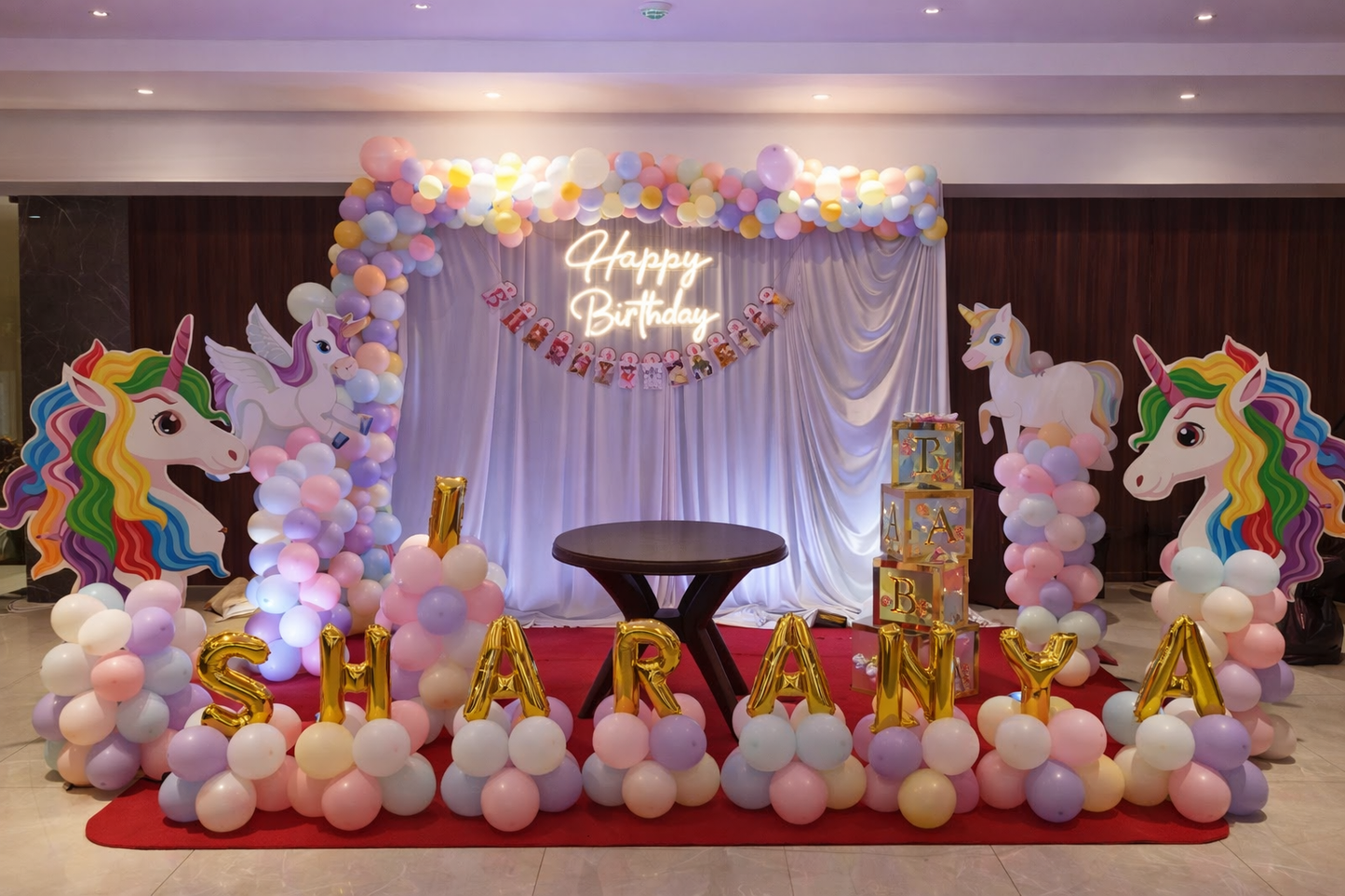 Unicorn-Themed Birthday Celebration for Vidhi – Magical Pastel Setup - PARTYFOXX