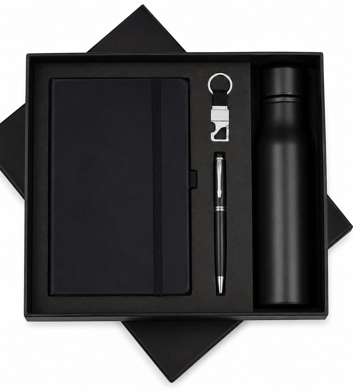 Elastic Diary with Sports Bottle Set