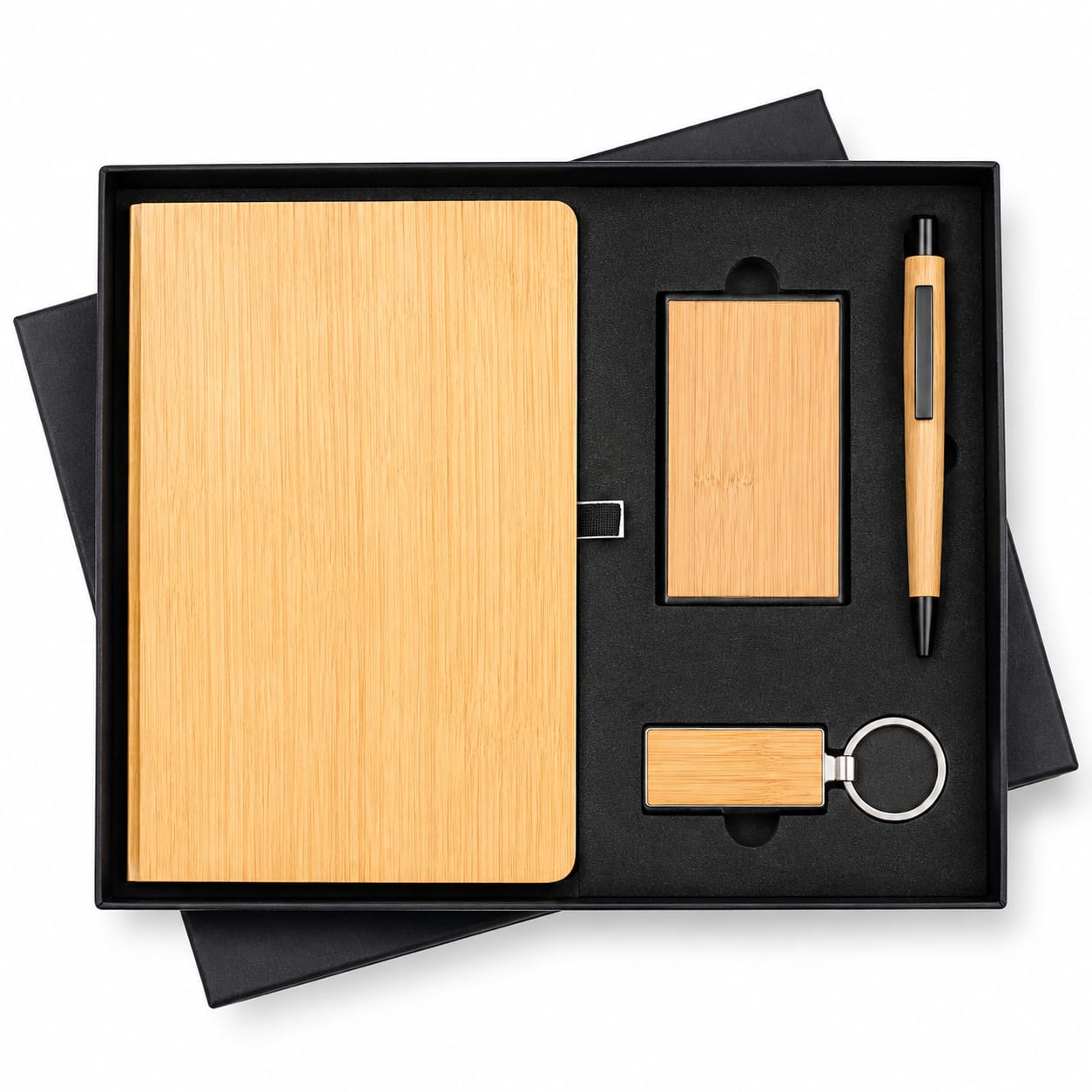 Cardholder & Wooden Diary Corporate Gift Set