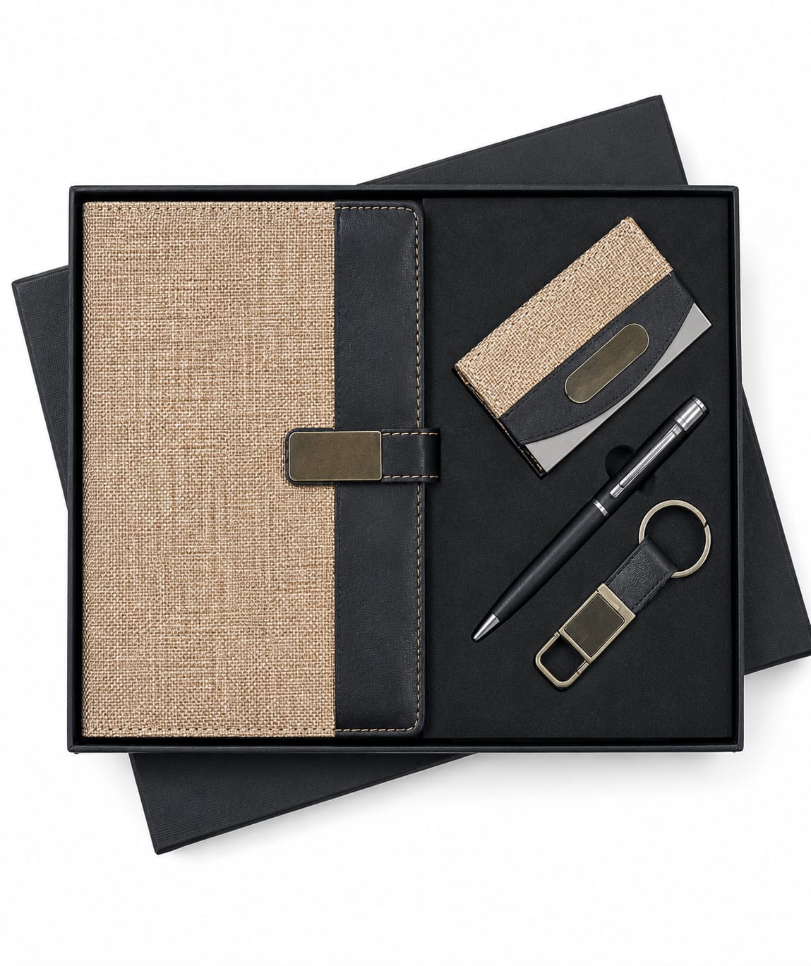 Cardholder & Jute Diary Corporate Gift Set