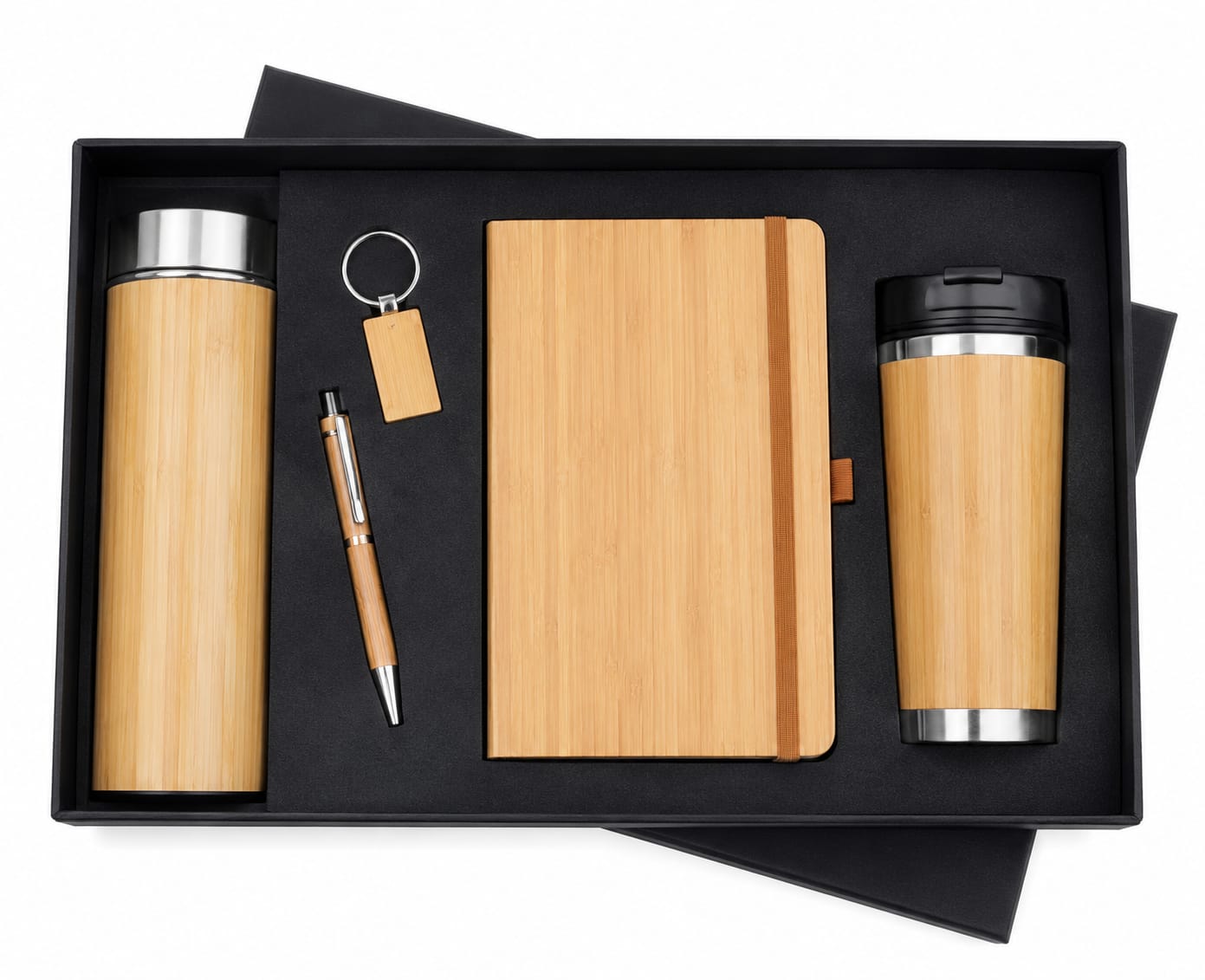 Black Crock Diary, Flip Cup, Bottle, Pen & Keychain Corporate Gift Set