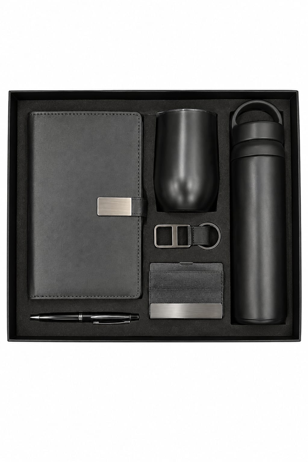 Magnet Diary, Warm Bottle, Oval Cup, Pen, Keychain & Cardholder Corporate Gift Set