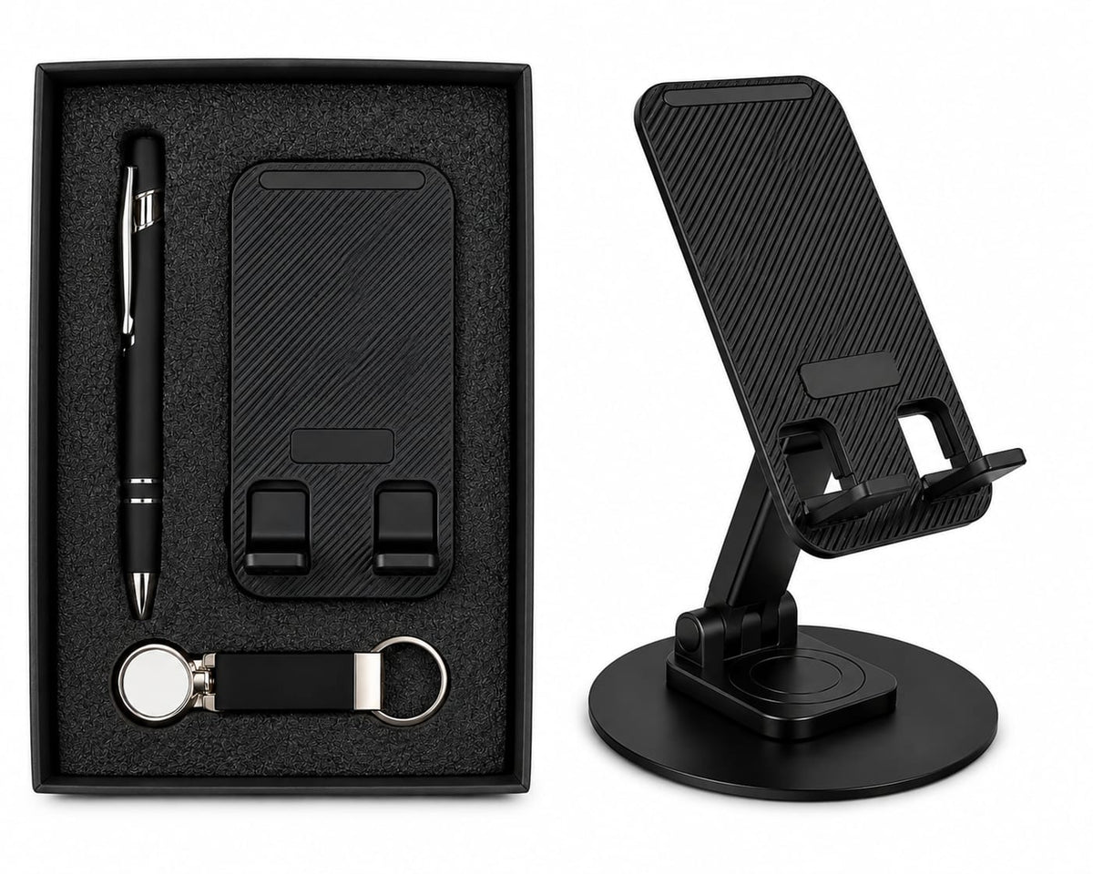 Mobile Stand, Pen & Keychain Corporate Gift Set - PARTYFOXX