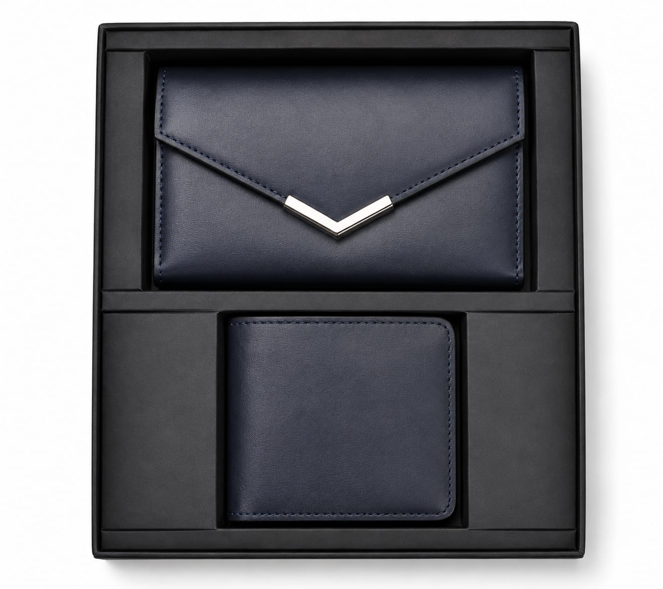 Premium 2-Piece Leather Ladies Wallet & Clutch Gift Set