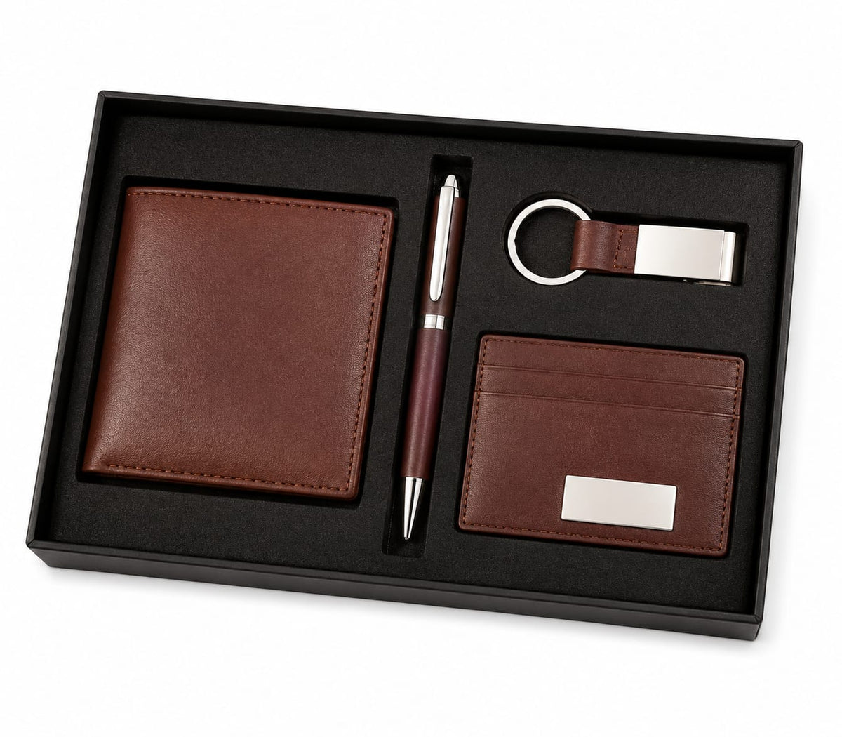 Purse, Pen, Cardholder & Keychain Corporate Gift Set - PARTYFOXX