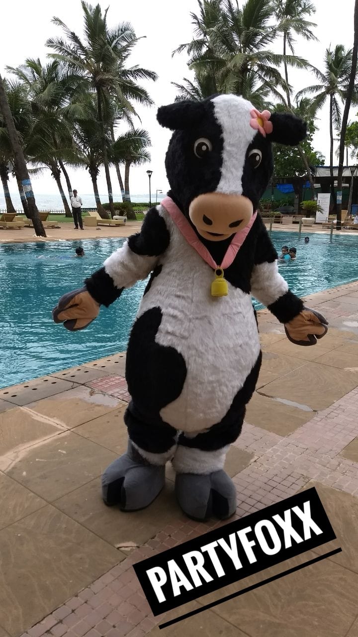 Cow Mascot for Birthday Parties & Events