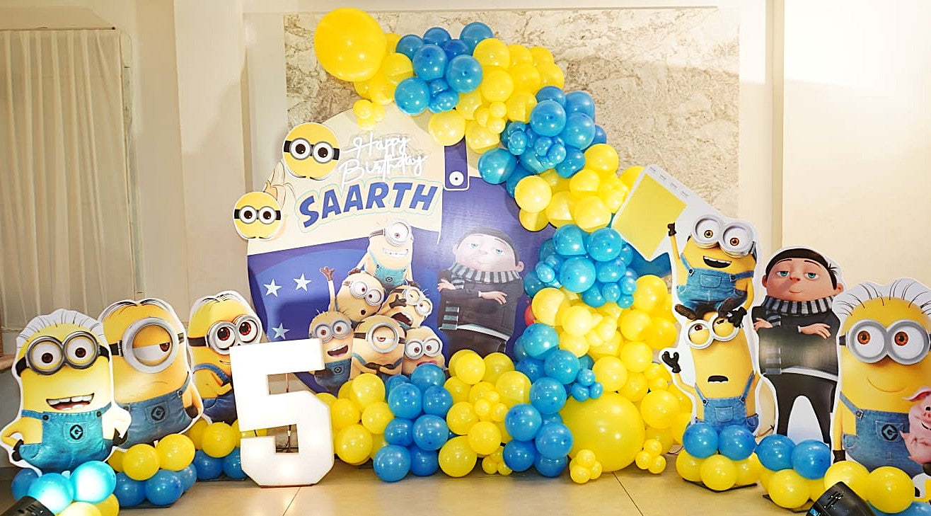 Minions Theme Birthday Party Ring Backdrop