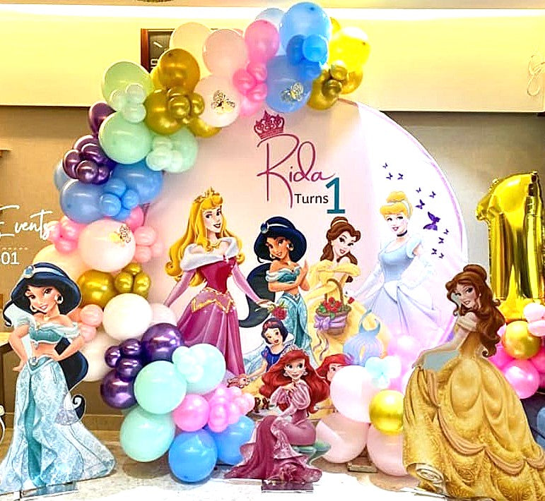 Princess Theme Birthday Party Ring Backdrop