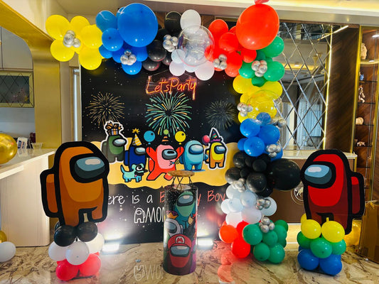 Among Us Science Theme Birthday Decoration