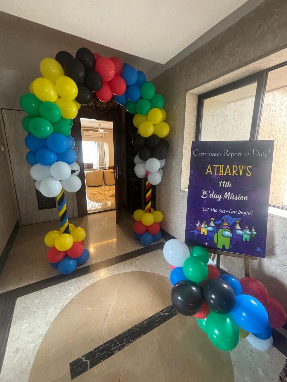 Among Us Science Theme Birthday Decoration