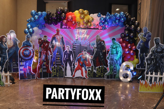 Avengers Theme Birthday Decoration backdrop - PARTYFOXX 