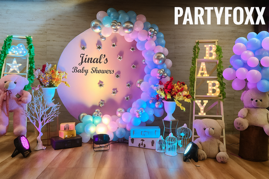 Ring Backdrop Baby Shower Decoration - PARTYFOXX 