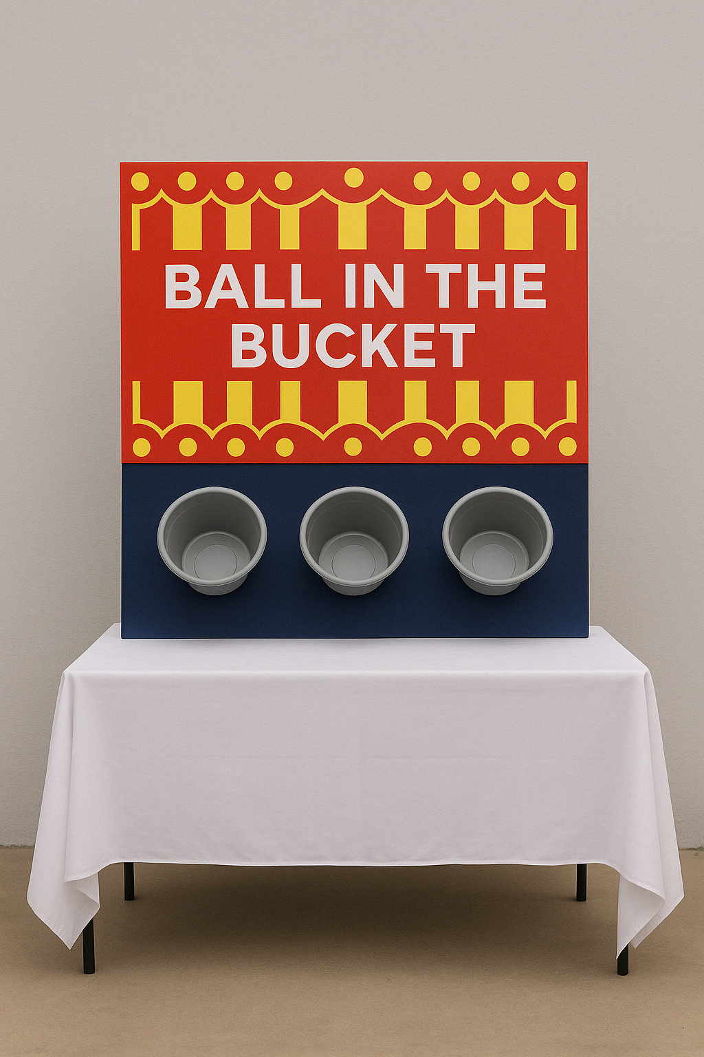 Ball in the Bucket Game Stall - PARTYFOXX 