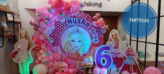 Barbie Theme Ring Birthday Decoration for Kids - PARTYFOXX 
