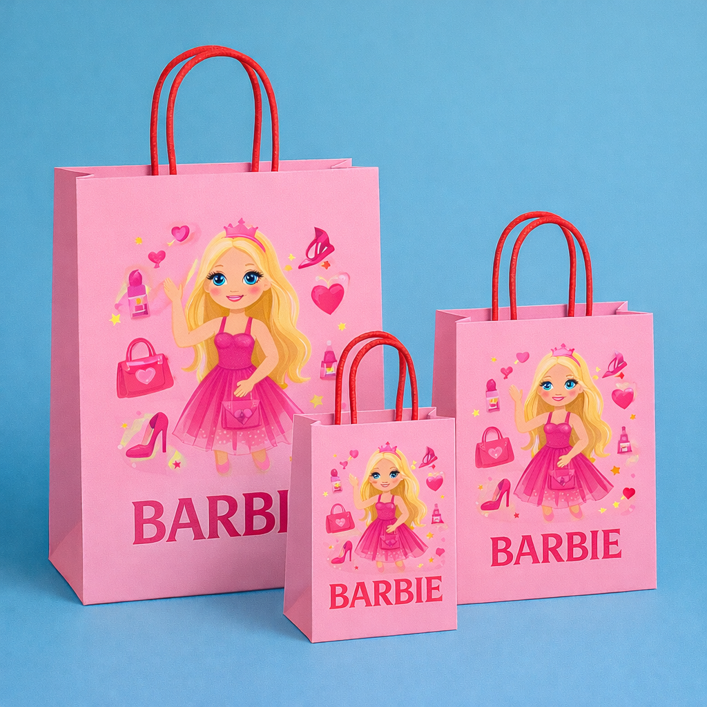 Barbie In the Dark Theme Paper Carry Bags for Return Gifts
