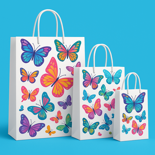 Butterfly Theme Paper Carry Bags for Return Gifts