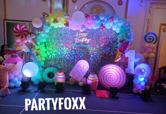CandyLand Theme Birthday Decoration for Kids - PARTYFOXX 