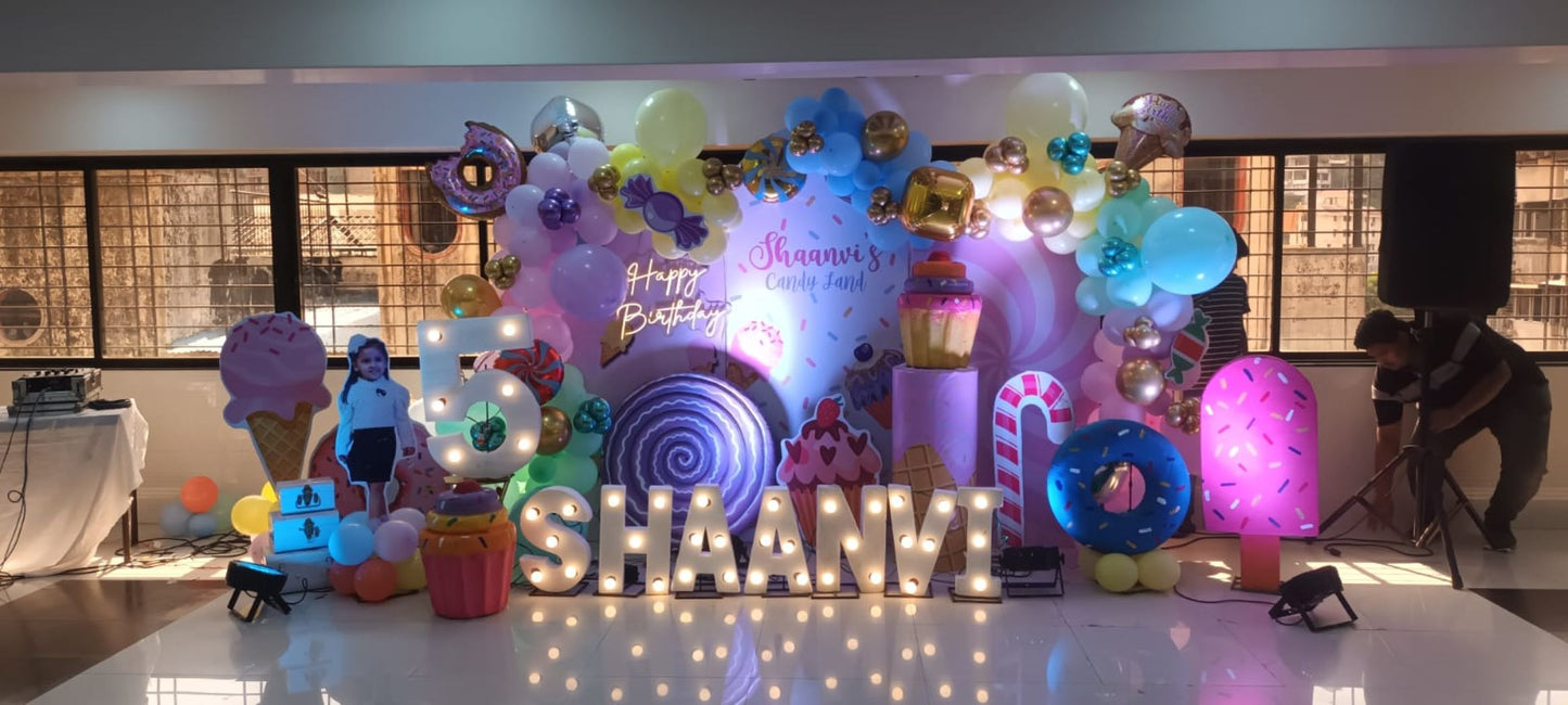 Candyland Theme Birthday Decoration for Kids - PARTYFOXX 