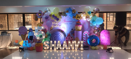 Candyland Theme Birthday Decoration for Kids - PARTYFOXX 