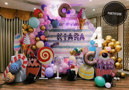 Candyland Ring Backdrop Birthday Decoration - PARTYFOXX 