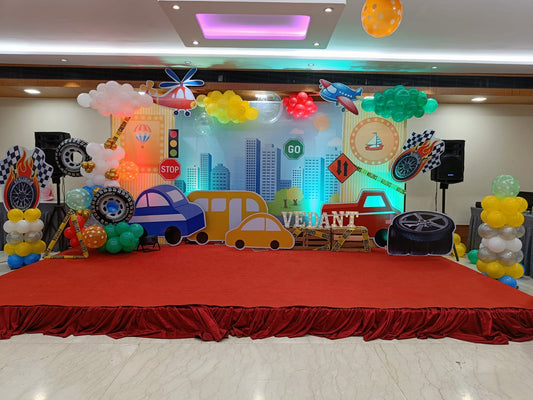 Car & Transportation Theme Birthday Decoration - PARTYFOXX 
