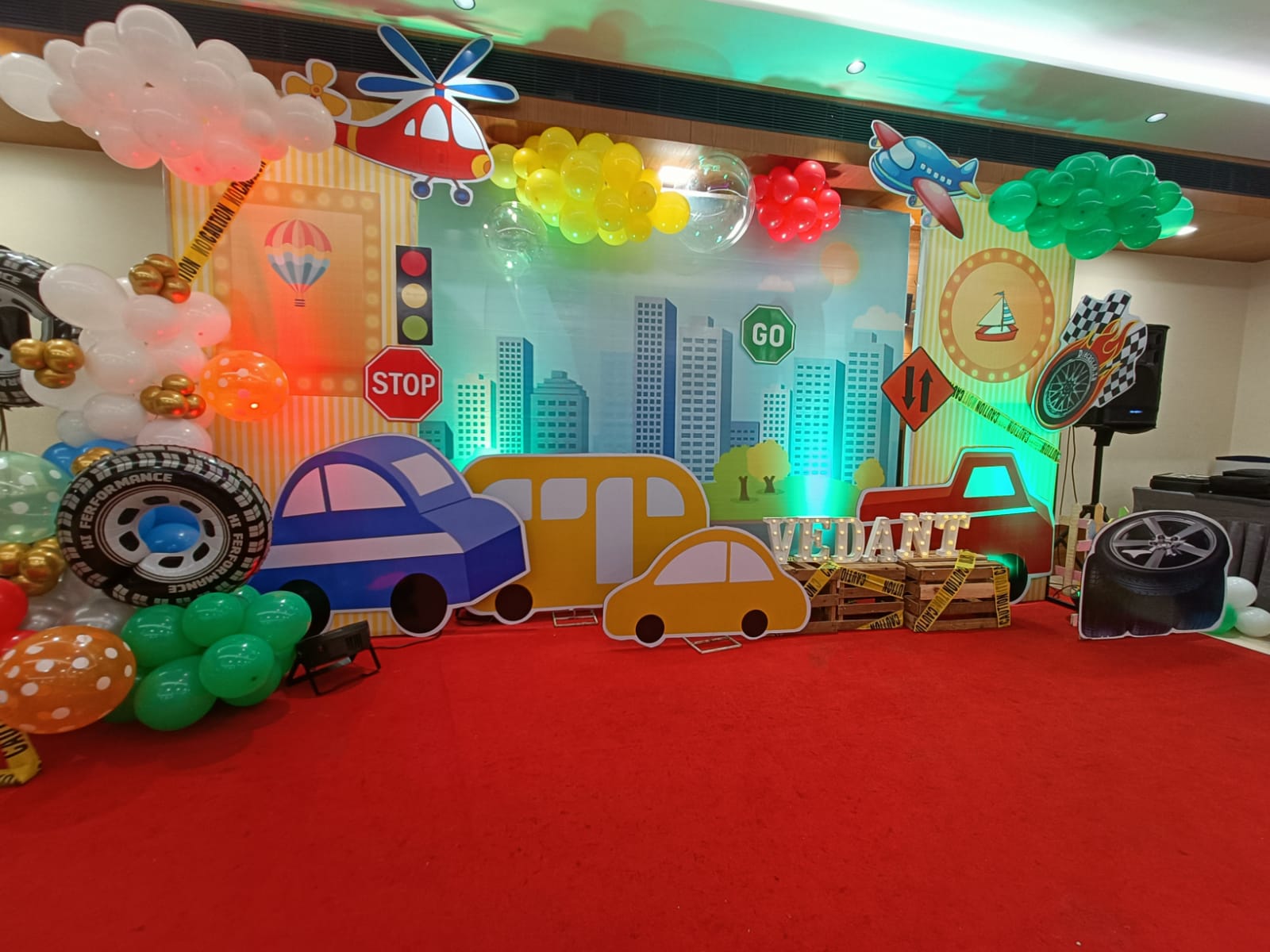 Car & Transportation Theme Birthday Decoration - PARTYFOXX 