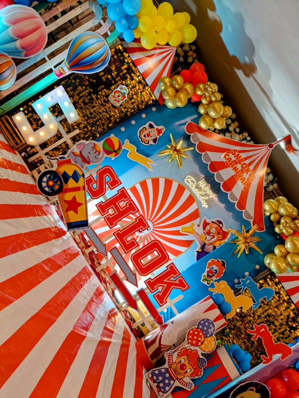 Grand Carnival Theme Birthday Decoration – Circus Style Celebration - PARTYFOXX 