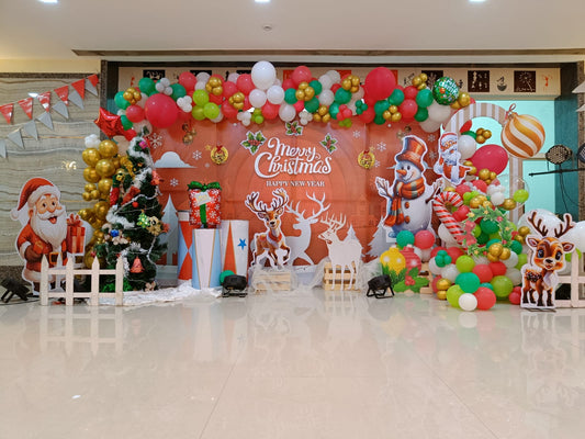 Christmas Theme Decoration for Office, Corporate & Society Events - PARTYFOXX 