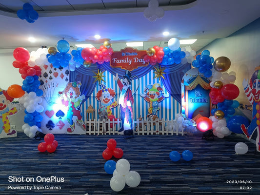 Circus Theme Corporate Family Day Decoration - PARTYFOXX 