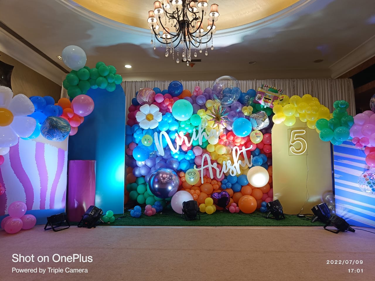 Colorful Rainbow Garden Theme Birthday Decoration