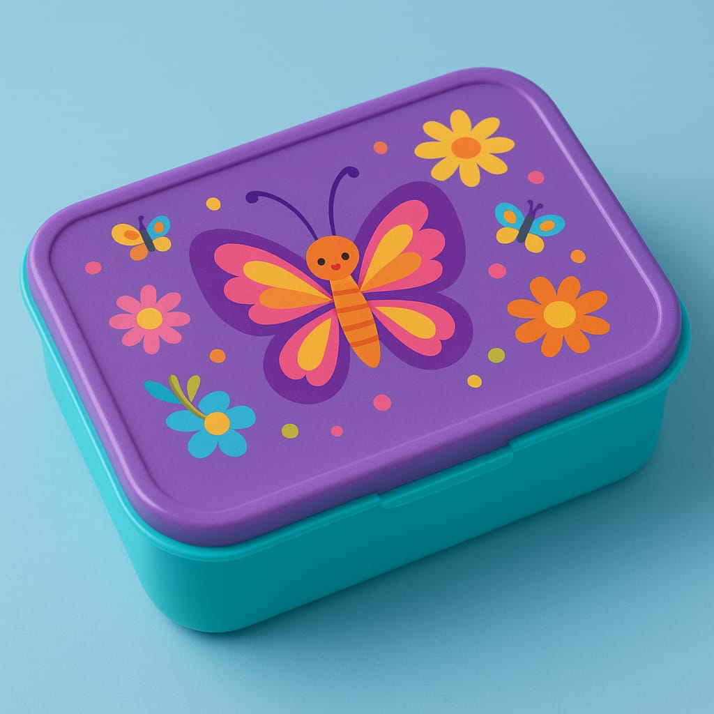 Custom Print Butterfly Theme Tiffin Box – Kids Return Gifts - PARTYFOXX 