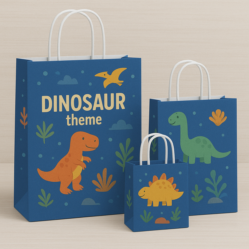 Dinosaur Theme Paper Carry Bags for Return Gifts - PARTYFOXX 