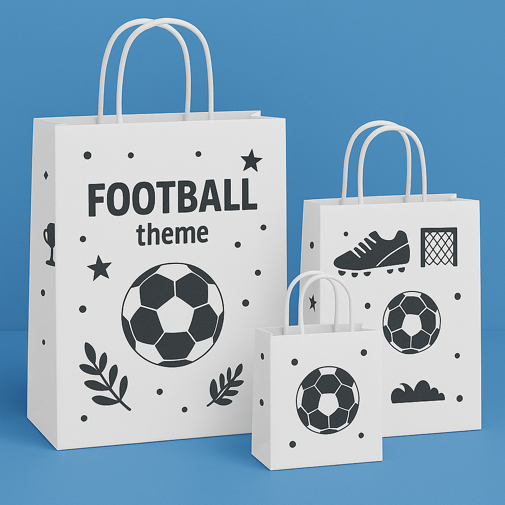 Football Theme Paper Carry Bags for Return Gifts - PARTYFOXX 