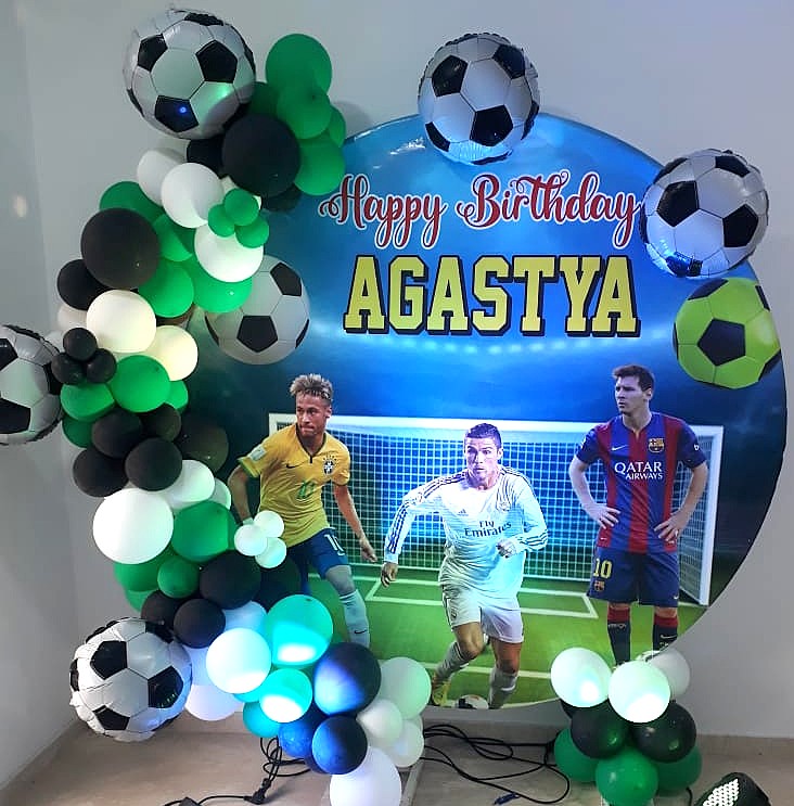 Football Theme Birthday Party Ring Backdrop