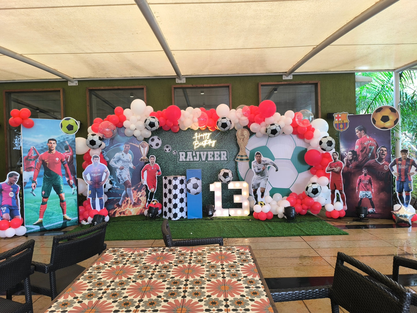 Grand Football Theme Birthday Decoration with 2000+ Balloons